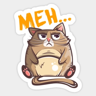 kawaii meh cat Sticker